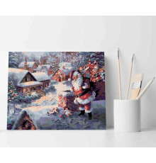 Set pictură pe numere 40*50 "Cadourile lui Moș Crăciun" 3140