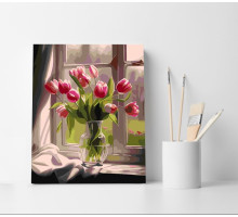 Set pictură pe numere 40*50 "Dimineață cu lalele" 4666