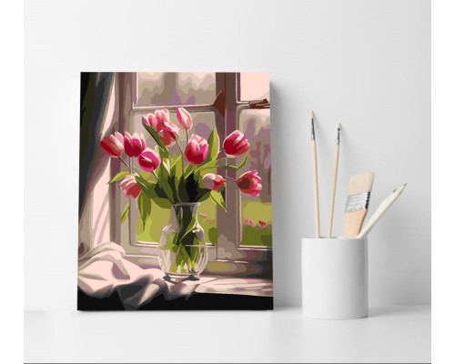 Set pictură pe numere 40*50 "Dimineață cu lalele" 4666