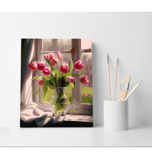 Set pictură pe numere 40*50 "Dimineață cu lalele" 4666