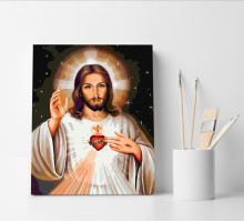 Set pictură pe numere 40*50 "Inima lui Hristos" 4185