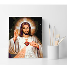 Set pictură pe numere 40*50 "Inima lui Hristos" 4185