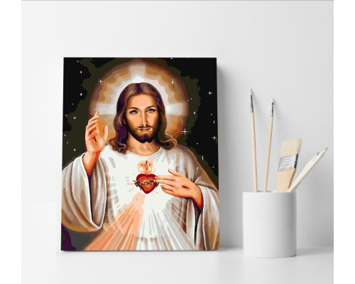 Набор для рисования по номерам 40*50 "Сердце Христово" 4185