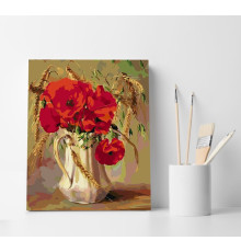 Set pictură pe numere 40*50 "Macii un ulcior" 4383