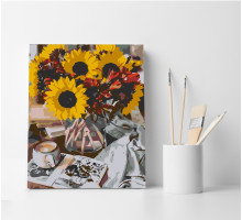 Set pictură pe numere 40*50 "Buchet cu floarea-soarelui" 4566