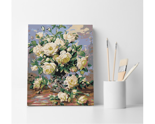 Set pictură pe numere 40*50 "Trandafiri albi" 1301