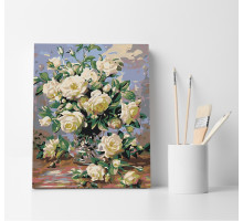 Set pictură pe numere 40*50 "Trandafiri albi" 1301