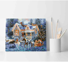 Set pictură pe numere 40*50 "Atmosferă de Crăciun" 4006