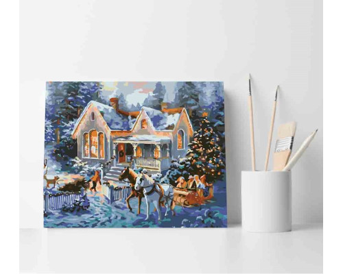 Set pictură pe numere 40*50 "Atmosferă de Crăciun" 4006