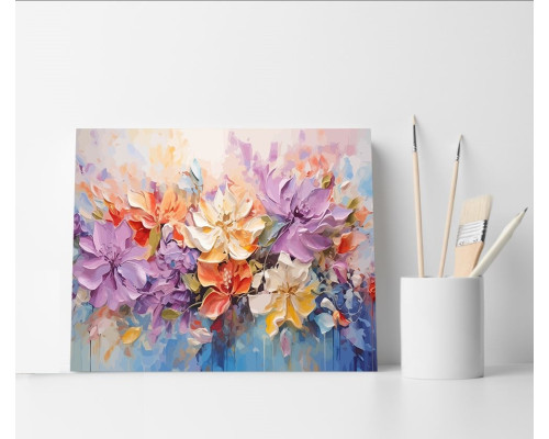 Набор для рисования по номерам 40*50 "Цветочная симфония" 6024