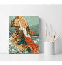 Набор для рисования по номерам 40*50 "Чудо Креста на воде" 4315