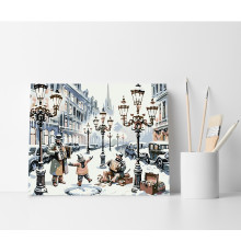 Set pictură pe numere 40*50 "Iarna în oraș" 4622