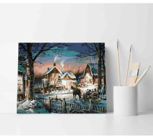 Set pictură pe numere 40*50 "O seară de iarnă" 4032