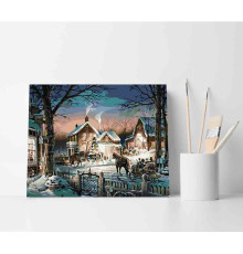 Set pictură pe numere 40*50 "O seară de iarnă" 4032