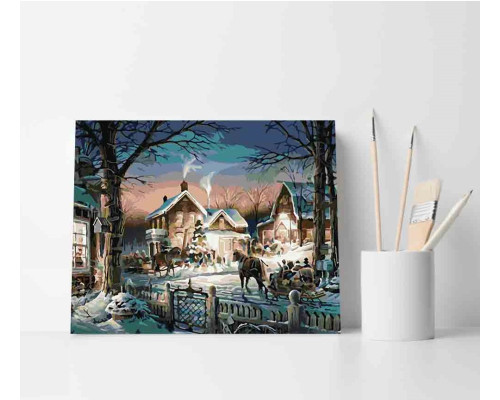 Set pictură pe numere 40*50 "O seară de iarnă" 4032