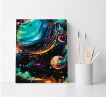 Set pictură pe numere 40*50 "Planete" 4411