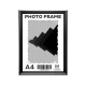 Rama foto A4 negru cu dungă argintie 20 mm F2034-014 CM*4343