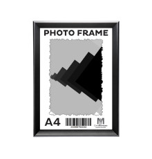Фоторамка A4 черная с серебряной полосой 20мм F2034-014 CM*4343