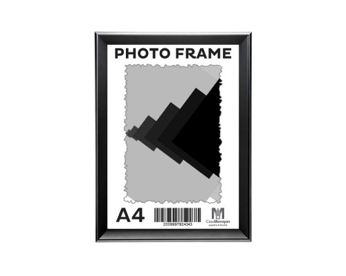 Rama foto A4 negru cu dungă argintie 20 mm F2034-014 CM*4343