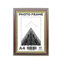 Rama foto A4 mahagon cu ornament auriu 38mm F3803-H CM*4398