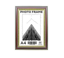 Фоторамка A4 махагон с золотым орнаментом 38мм F3803-H CM*4398