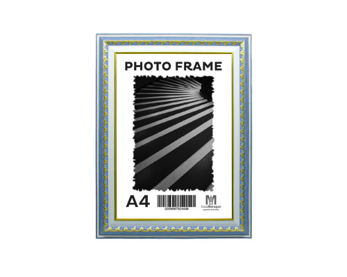 Фоторамка A4 Синий туман с орнаментом 40мм F4014-64 CM*4436