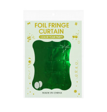 Блестящий дождь для стены фотозоны, прямоугольники, зеленый (10)