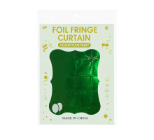 Блестящий дождь для стены фотозоны, прямоугольники, зеленый (10)