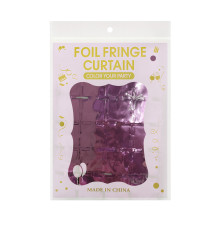 Блестящий дождь для стены фотозоны, прямоугольники, сиреневый (10)