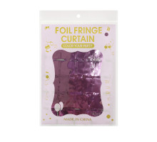 Блестящий дождь для стены фотозоны, прямоугольники, сиреневый (10)