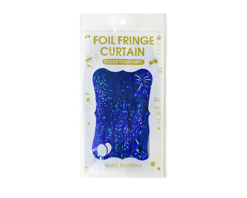 Ploaie strălucitoare holografic pentru perete zonă foto, albastru (10)