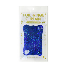 Ploaie strălucitoare holografic pentru perete zonă foto, albastru (10)