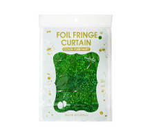 Ploaie strălucitoare holografic pentru perete zonă foto,dreptunghiuri, verde (10)