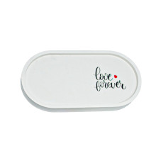 Figurina din gips suport, ovala cu inscripții, 9*17.5*1.5cm. CM*1449