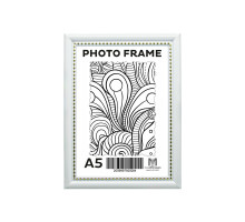 Rama foto A5 (15*20) cu suport, alb cu margina mărgele 19мм F1917-15G CM*5004
