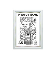 Rama foto A5 (15*20) cu suport, alb cu margina mărgele 19мм F1917-15G CM*5004