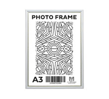 Фоторамка A3, белая с бисерным краем, 19мм F1917-15G CM*4991