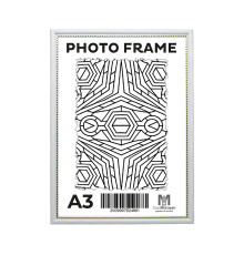 Фоторамка A3, белая с бисерным краем, 19мм F1917-15G CM*4991