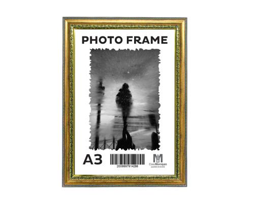 Фоторамка A3 античное золото с орнаментом 38мм F3803-G CM*4268