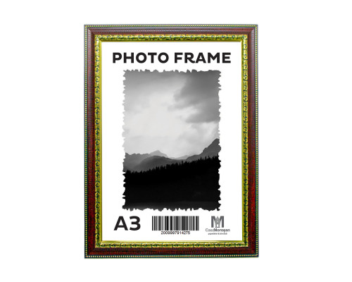 Rama foto A3 mahagon cu ornament auriu 38mm F3803-H CM*4275