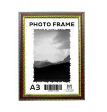 Rama foto A3 mahagon cu ornament auriu 38mm F3803-H CM*4275