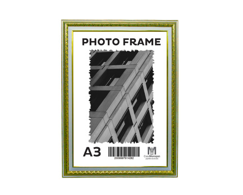Фоторамка A3 Золотая олива с орнаментом 40мм F4014-603 CM*4282
