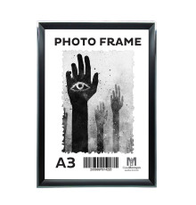 Rama foto A3 negru cu dungă argintie 20 mm F2034-014 CM*4220