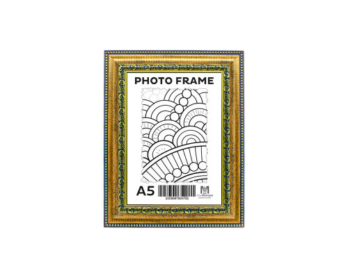 Rama foto A5 (15*20) cu suport aur antic cu ornament 38mm F3803-G CM*4755