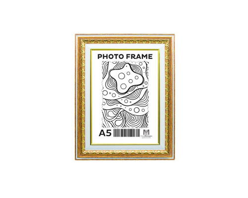 Rama foto A5 (15*20) cu suport Ciocolată aurie cu ornamen 40mm F4014-1176 CM*4786