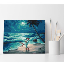 Set pictură pe numere 40*50 "Noapte romantică la ocean" ECO(fara cutie) 1293