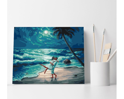 Set pictură pe numere 40*50 "Noapte romantică la ocean" ECO(fara cutie) 1293