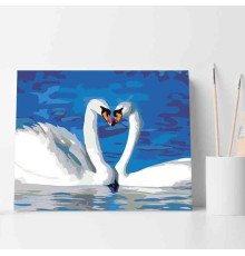 Set pictură pe numere 40*50 "Fidelitate de lebădă" ECO(fara cutie) 3264