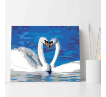 Set pictură pe numere 40*50 "Fidelitate de lebădă" ECO(fara cutie) 3264