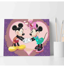 Set pictură pe numere 40*50 "Mickey and Minnie Foreverr" ECO(fara cutie) 3418